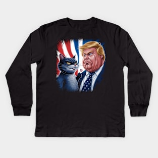 Cats Against Trump Kids Long Sleeve T-Shirt